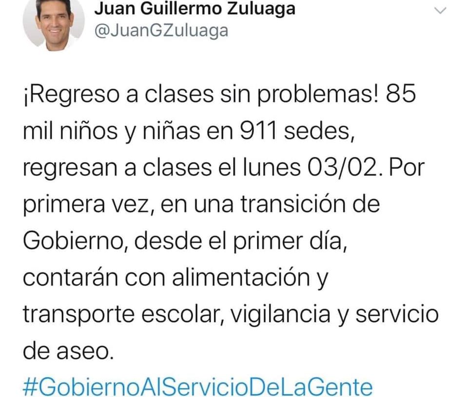 El 3 de febrero ingresan a clase 28 municipios del meta