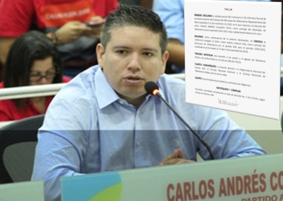 Carlos Collazos se quedó sin curul en el Concejo de Villavicencio